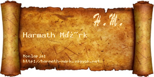 Harmath Márk névjegykártya